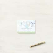 可愛い男の赤ちゃん服飾ライン ポストイット (デスク上)