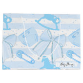 可愛い男の赤ちゃん柄 ラージペーパーバッグ (裏面)