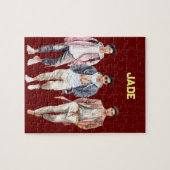 可愛い男パーソナライズされた名 ジグソーパズル (横)