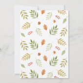 可愛い男女兼用ウッドランド動物の赤ちゃんシャワー 招待状 (裏面)