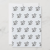 可愛い男女兼用ジャングルのろま名ベビーシャワー 招待状 (裏面)