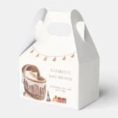 可愛い男女兼用ボホバシネットおもちゃ赤ちゃんシャワー フェイバーボックス (裏面サイド)