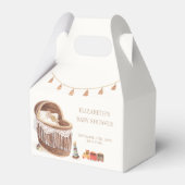 可愛い男女兼用ボホバシネットおもちゃ赤ちゃんシャワー フェイバーボックス (正面サイド)