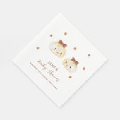 可愛い男女兼用団子の赤ちゃんシャワー スタンダードランチョンナプキン (角)