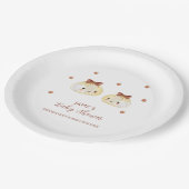 可愛い男女兼用団子の赤ちゃんシャワー ペーパープレート (アングル)