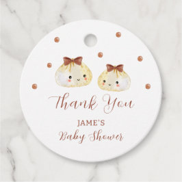 可愛い男女兼用団子ベイビーシャワーありがとう フェイバータグ