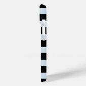 可愛い登山の猫をモチーフにした黒と青ストライプの猫 Case-Mate iPhoneケース (裏面 / 左)