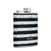 可愛い登山猫ストライプのがパーソナライズされた乗る フラスク (右)