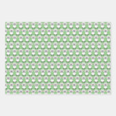 可愛い白いシープあなたの子供のための ラッピングペーパーシート (正面3)