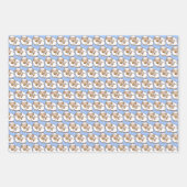 可愛い白いシープあなたの子供のための ラッピングペーパーシート (正面2)