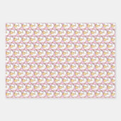 可愛い白いシープあなたの子供のための ラッピングペーパーシート (正面)