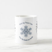 可愛い白いストートオンザブランチ、ハッピーニューイヤー2022 コーヒーマグカップ (中央)