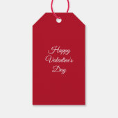 可愛い白い子犬の写真大好きハグズブラック ギフトタグ (裏面)