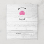 可愛い白い木目が折り結婚た座席表 プレイスカード (外部開封)