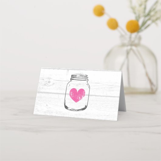 可愛い白い木目が折り結婚た座席表 プレイスカード (裏面)