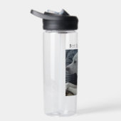 可愛い白い犬と最高のパパパル ウォーターボトル (右面)