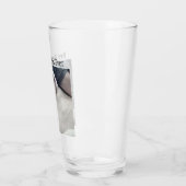 可愛い白い犬と最高のパパパル タンブラーグラス (左)