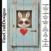 可愛い白うさぎ&赤ラブハートBX7デクページ 薄葉紙