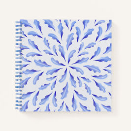 可愛い白シンプルい離れ青の花 ノートブック