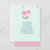 可愛い白猫お眠り サンキューカード (裏面)