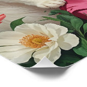 可愛い白猫ポスターのブランネットピンアップ ポスター (コーナー)