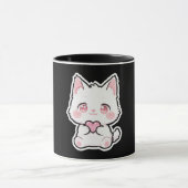 可愛い白猫 マグカップ (中央)