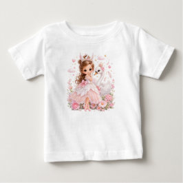 可愛い白鳥のプリンセス フェアリーテイル ベビーTシャツ