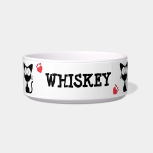 可愛い白黒おもしろい黒子猫 ボウル