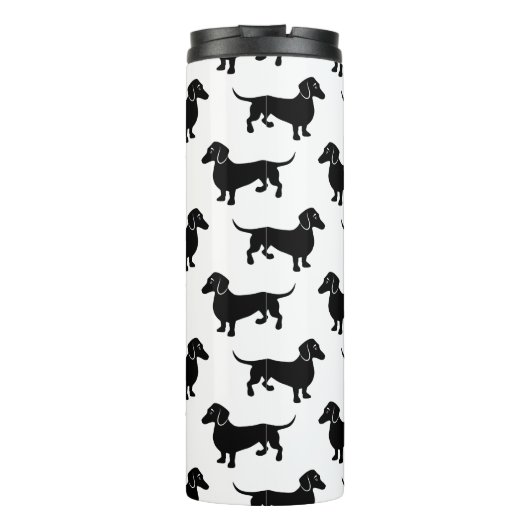 可愛い白黒のダックシュント模様 タンブラー (裏面)