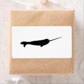 可愛い白黒のナールシルエット ラベル (インサイチュ)