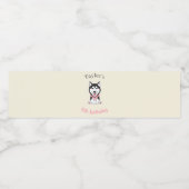 可愛い白黒のハスキー犬 ペットボトルラベル (シングルラベル)