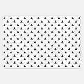 可愛い白黒の幾何学模様 ラッピングペーパーシート (正面3)