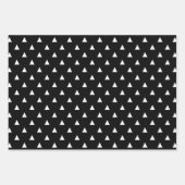 可愛い白黒の幾何学模様 ラッピングペーパーシート (正面2)