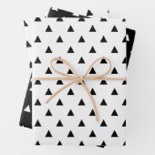 可愛い白黒の幾何学模様 ラッピングペーパーシート (インサイチュ)
