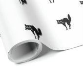 可愛い白黒の柄のプレゼント ラッピングペーパー (ロールコーナー)