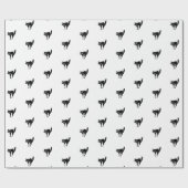 可愛い白黒の柄のプレゼント ラッピングペーパー (フラット)