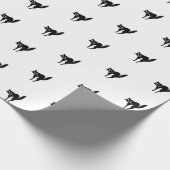 可愛い白黒の柄のプレゼント ラッピングペーパー (角)