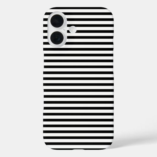 可愛い白黒の水平ストライプモダン Case-Mate iPhoneケース (裏面)