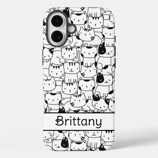 可愛い白黒の猫 Case-Mate iPhoneケース (裏面)
