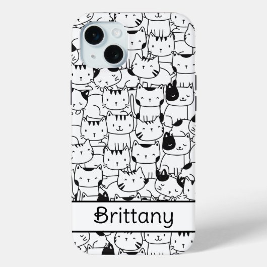 可愛い白黒の猫 Case-Mate iPhoneケース (裏面)