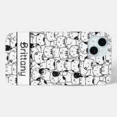 可愛い白黒の猫 Case-Mate iPhoneケース (裏面 (横))