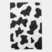 可愛い白黒の農場の乳牛のプリント キッチンタオル (縦)