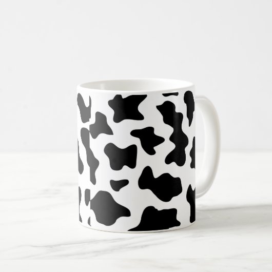 可愛い白黒の農場の乳牛のプリント コーヒーマグカップ (正面右)