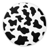 可愛い白黒の農場の乳牛のプリント セラミックノブ (正面)