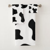 可愛い白黒の農場の乳牛のプリント バスタオルセット (インサイチュ)