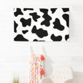 可愛い白黒の農場の乳牛のプリント 横断幕 (インサイチュ)