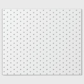 可愛い白黒の雪片パターンホリデー ラッピングペーパー (フラット)