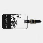 可愛い白黒の飼育動物荷札 ラゲッジタグ (正面横)