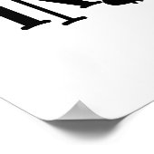 可愛い白黒は家の中の猫が大好き ポスター (角)