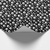 可愛い白黒アイボールラッピング紙 ラッピングペーパー (角)